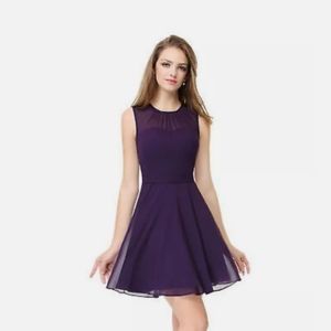 Alisa Pan Purple Bridesmaid Party Dress Sweetheart